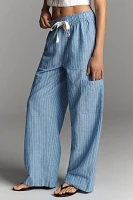 Scotch & Soda Noa Linen Blend High-Rise Wide-Leg Pants