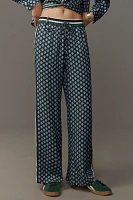 Maeve Packable Tennis-Print Pull-On Track Pants