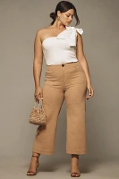 The Colette Cropped Wide-Leg Pants by Maeve: Brushed Knit Edition