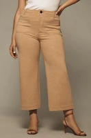 The Colette Cropped Wide-Leg Pants by Maeve: Brushed Knit Edition