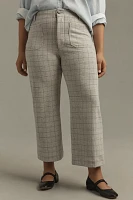 The Colette Cropped Wide-Leg Pants by Maeve: Knit Plaid Edition