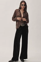 By Anthropologie Wide-Leg Velvet Pants