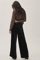 By Anthropologie Wide-Leg Velvet Pants