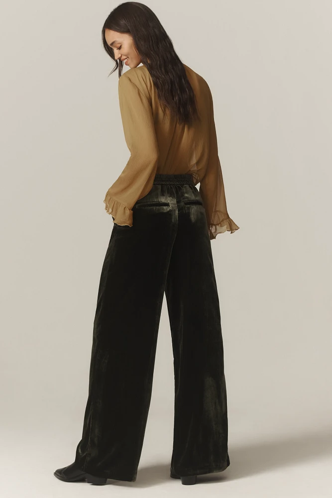 By Anthropologie Wide-Leg Velvet Pants
