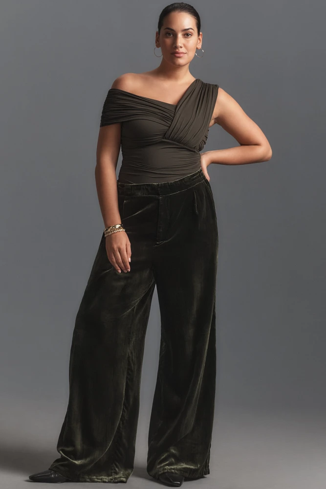 By Anthropologie Wide-Leg Velvet Pants