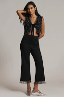 The Colette Cropped Wide-Leg Pants by Maeve: Ruffle-Hem Edition