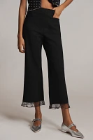 The Colette Cropped Wide-Leg Pants by Maeve: Ruffle-Hem Edition