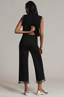 The Colette Cropped Wide-Leg Pants by Maeve: Ruffle-Hem Edition