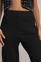 The Colette Cropped Wide-Leg Pants by Maeve: Ruffle-Hem Edition