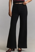 The Junie High-Rise Wide-Leg Flare Pants by Maeve