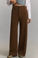 The Colette Full-Length Wide-Leg Pants by Maeve: Knit Edition