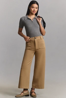 The Colette Cropped Wide-Leg Pants by Maeve: Knit Edition