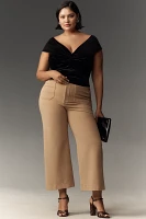 The Colette Cropped Wide-Leg Pants by Maeve: Knit Edition