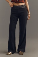 Maeve Cummerbund Wide-Leg Pants