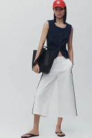 Maeve Side-Stripe Gaucho Pants