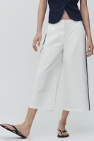 Maeve Side-Stripe Gaucho Pants