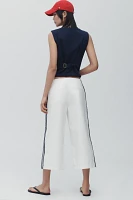 Maeve Side-Stripe Gaucho Pants