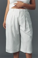 The Avery Pleated Wide-Leg Trousers by Maeve: Linen Culotte Edition