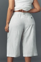 The Avery Pleated Wide-Leg Trousers by Maeve: Linen Culotte Edition