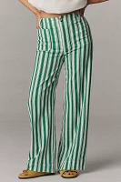The Colette Full-Length Wide-Leg Pants by Maeve: Striped Edition