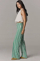 The Colette Full-Length Wide-Leg Pants by Maeve: Striped Edition