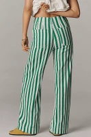 The Colette Full-Length Wide-Leg Pants by Maeve: Striped Edition