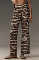 Especia Timora Zebra High-Rise Straight-Leg Pants