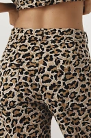 The Ettie High-Rise Crop Wide-Leg Pants by Maeve: Leopard Edition