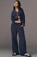 The Brooklin Tie-Front Printed Pull-On Pants by Maeve