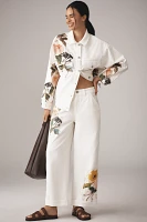 Leigh Viner x Anthropologie Relaxed Cuffed Wide-Leg Trousers