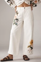 Leigh Viner x Anthropologie Relaxed Cuffed Wide-Leg Trousers