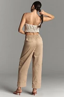 By Anthropologie Embroidered Cargo Pants