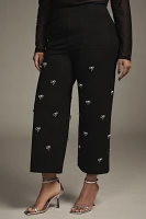 The Colette Cropped Wide-Leg Pants by Maeve: Bow Edition