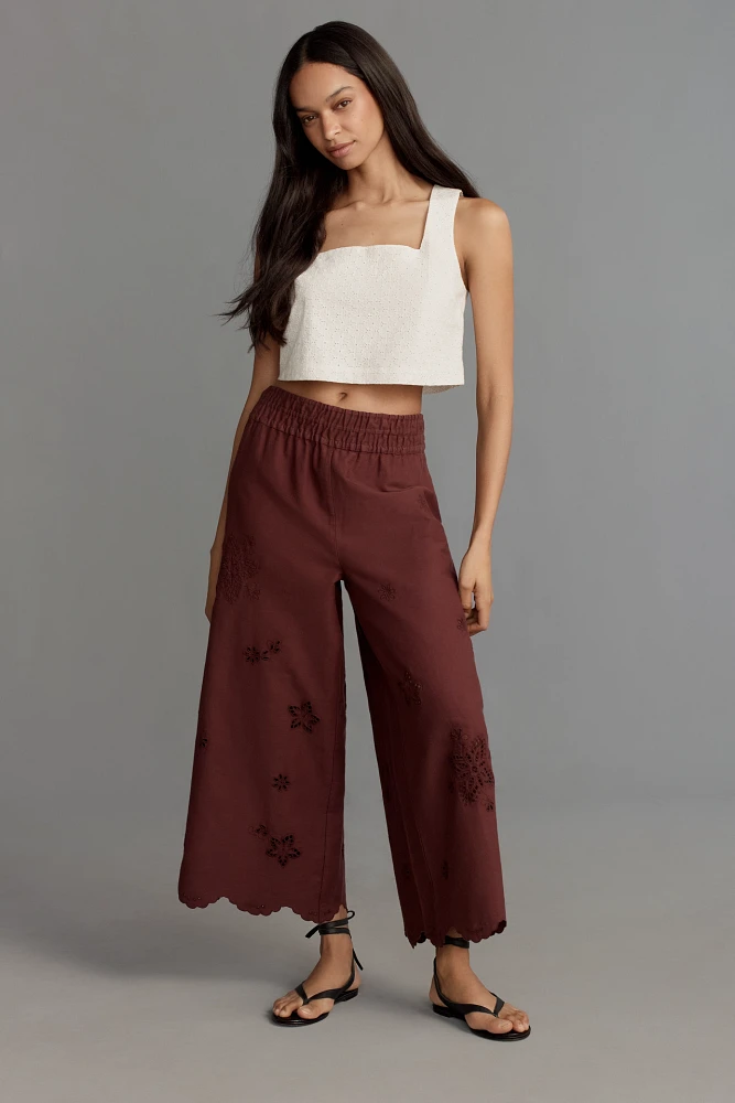 The Somerset Pull-On Pants: Washed Embroidered Edition