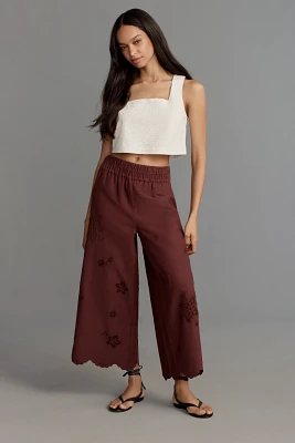 The Somerset Pull-On Pants: Washed Embroidered Edition