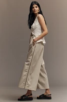 By Anthropologie Pleated Embroidered Trousers