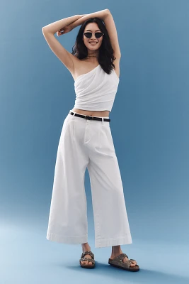 &.Layered High-Rise Belted Culotte Pants