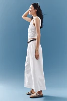 &.Layered High-Rise Belted Culotte Pants