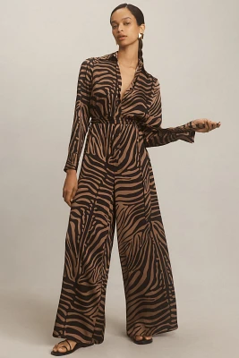 Corey Lynn Calter Calista Zebra-Print Jumpsuit