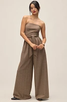 Corey Lynn Calter Plaid Strapless Jumpsuit