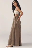 Pilcro Carpenter Wide-Leg Linen Cotton Jumpsuit