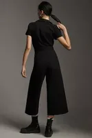 Maeve Wrapped Culotte Ponte Jumpsuit