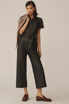 The Colette Weekend Jumpsuit by Maeve: Faux-Leather Edition