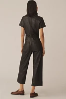 The Colette Weekend Jumpsuit by Maeve: Faux-Leather Edition