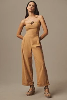 By Anthropologie Strapless Crop Jumpsuit