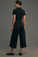 Maeve Wrapped Culotte Jumpsuit: Ponte Edition