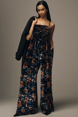 Hutch The Mabel Velvet Wide-Leg Jumpsuit