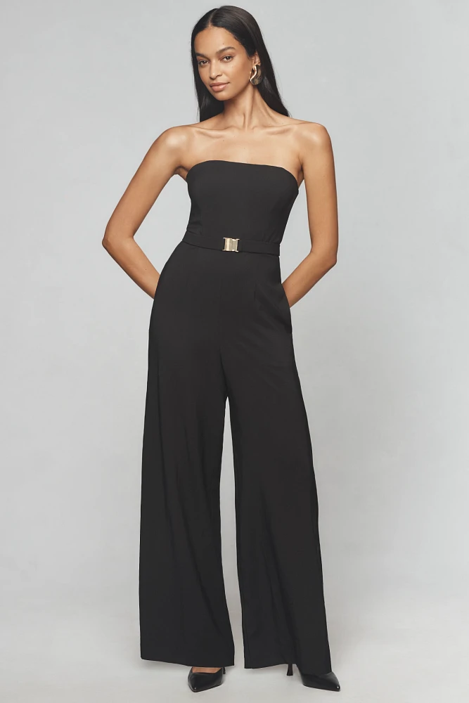 Hutch Strapless Belted Wide-Leg Jumpsuit