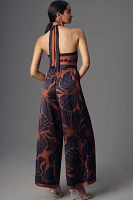 Hutch Benny Halter Belted Floral Jumpsuit