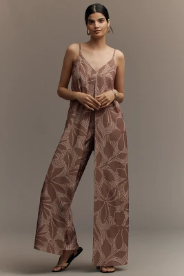 Hutch Sleeveless V-Neck Waistless Wide-Leg Jumpsuit